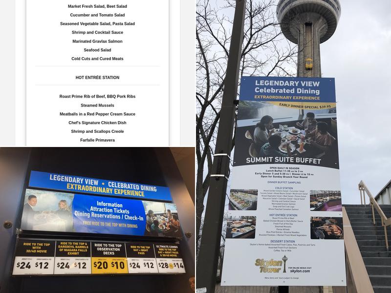 Summit Suite Buffet Menu