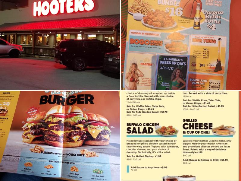 Hooters Menu