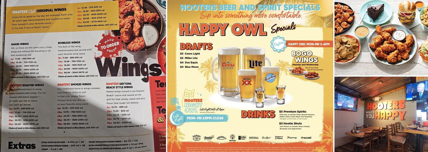 Hooters Menu