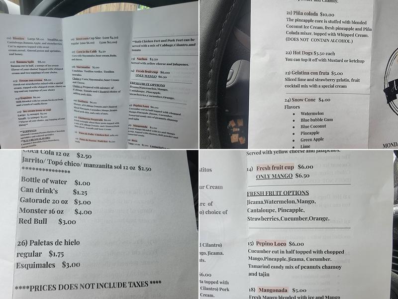 Antojitos Mary’s Menu