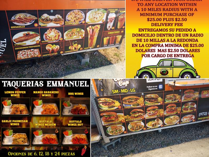Taquerias Emmanuel Menu