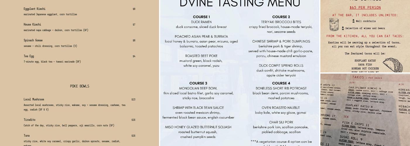 Kantina Menu