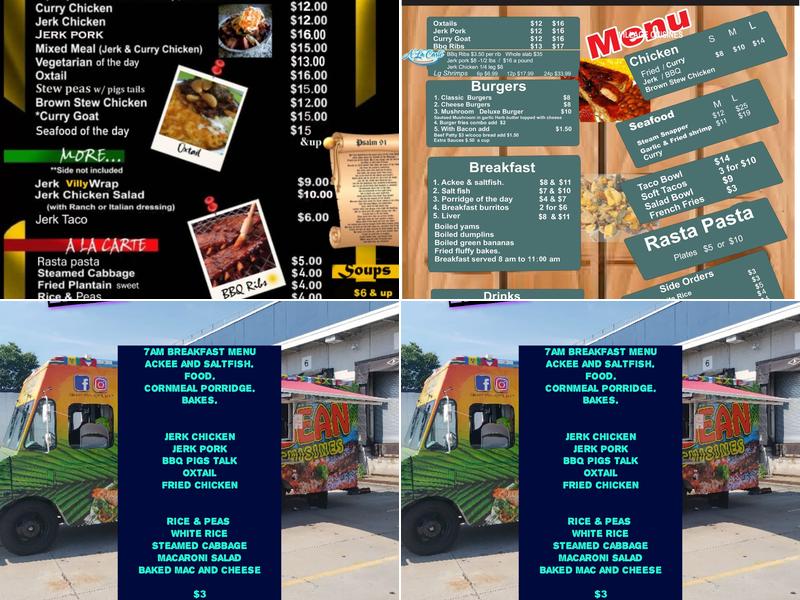 Caribbean village cuisines inc. Menu
