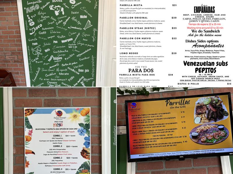 Panas House Menu