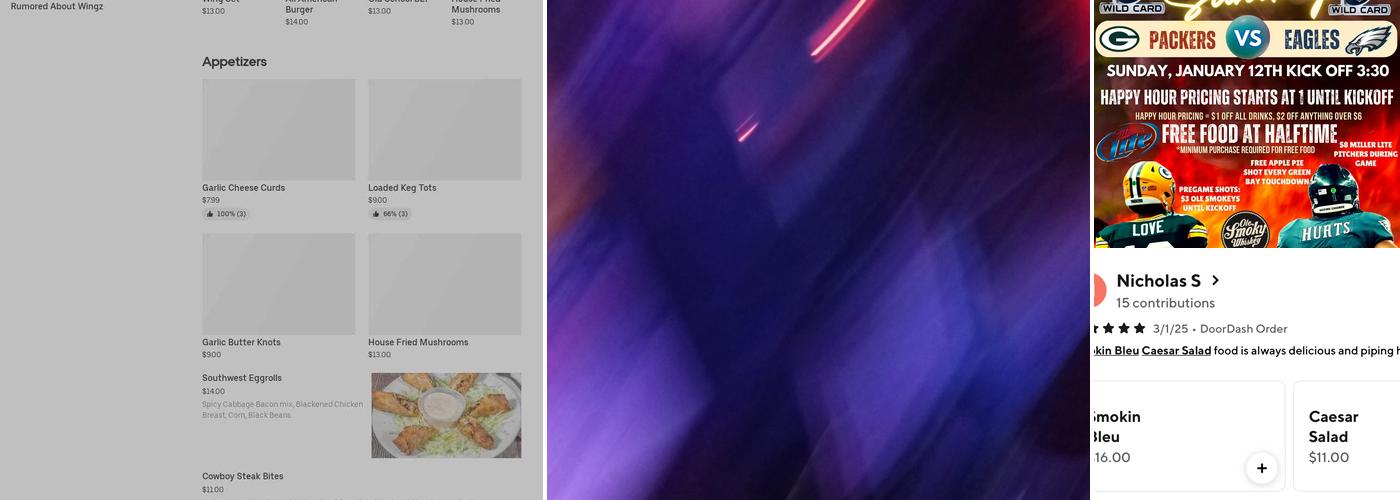 24's Rumors Lounge Menu