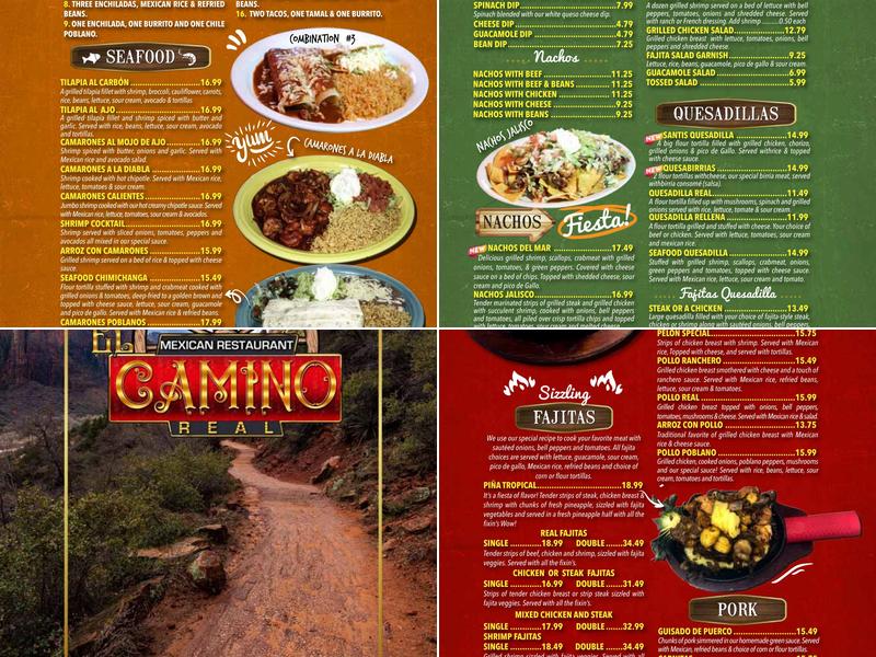 El Camino Real Mexican Restaurant Menu