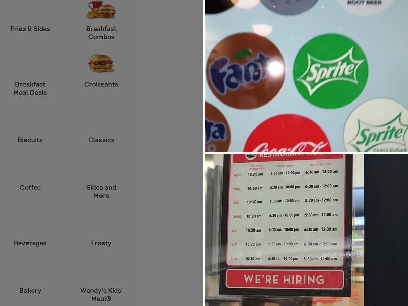 Wendy's Menu
