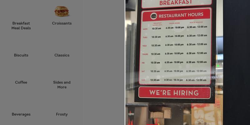 Wendy's Menu