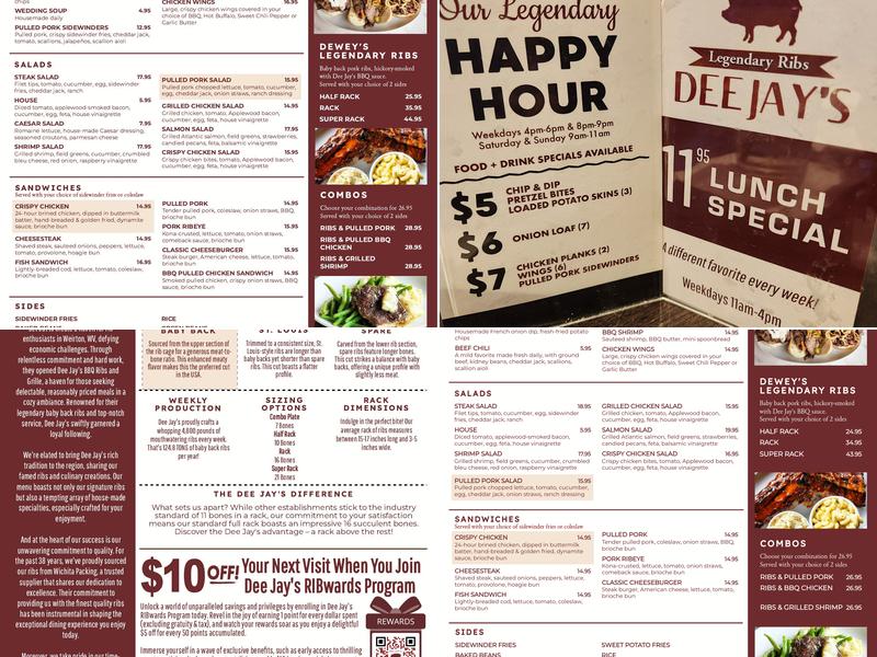 Dee Jay's BBQ Ribs & Grille - Racetrack Rd Menu