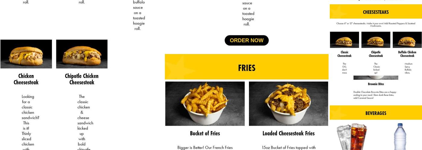 Pardon My Cheesesteak Menu