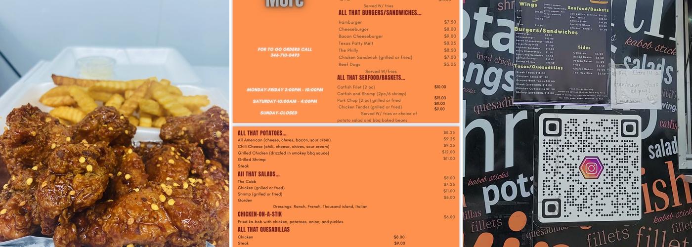 All That and Then Some More (Food Truck) Menu