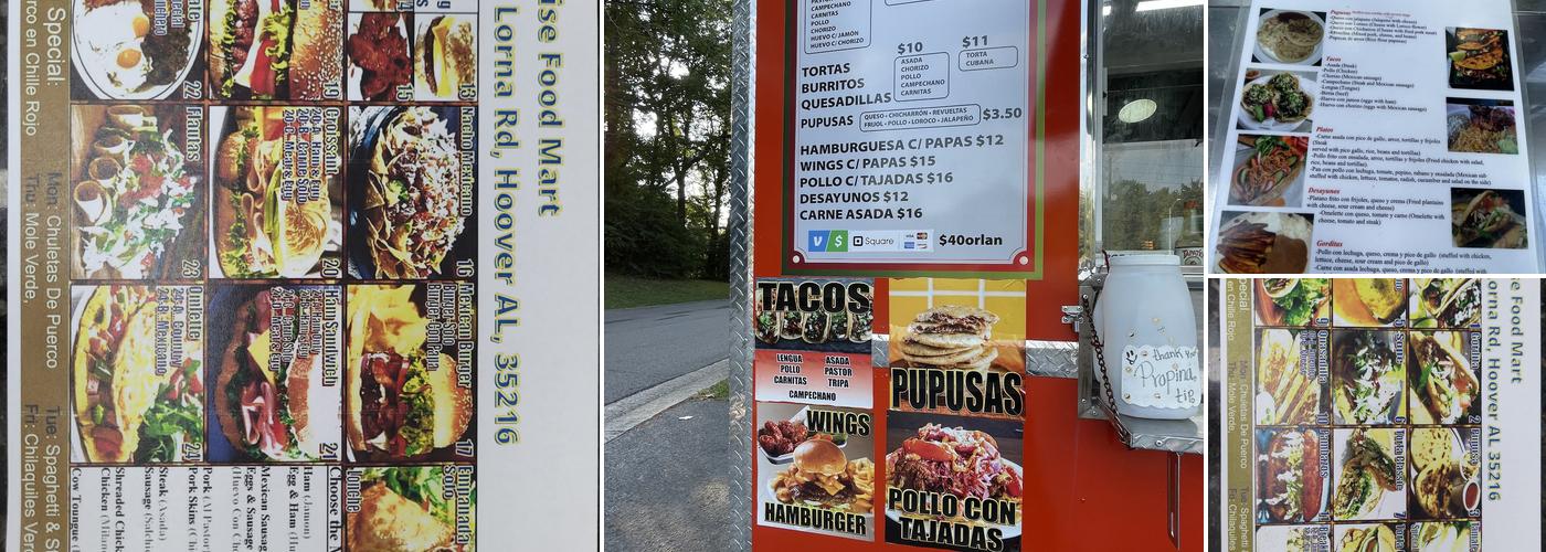 3 Paises Food Mart Menu