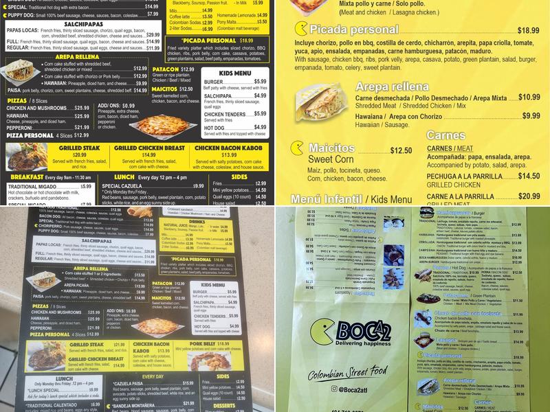 Boca2 Lawrenceville Menu