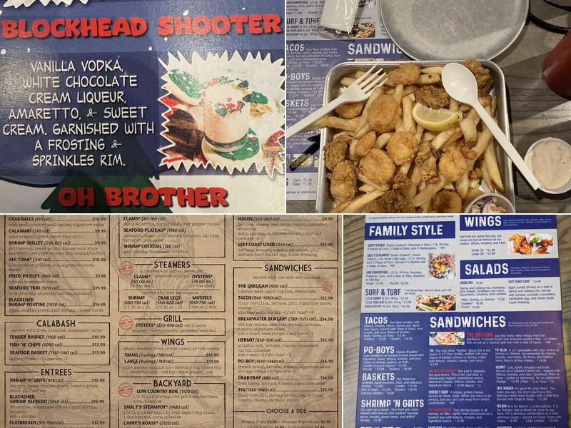 Shuckin' Shack Oyster Bar Menu