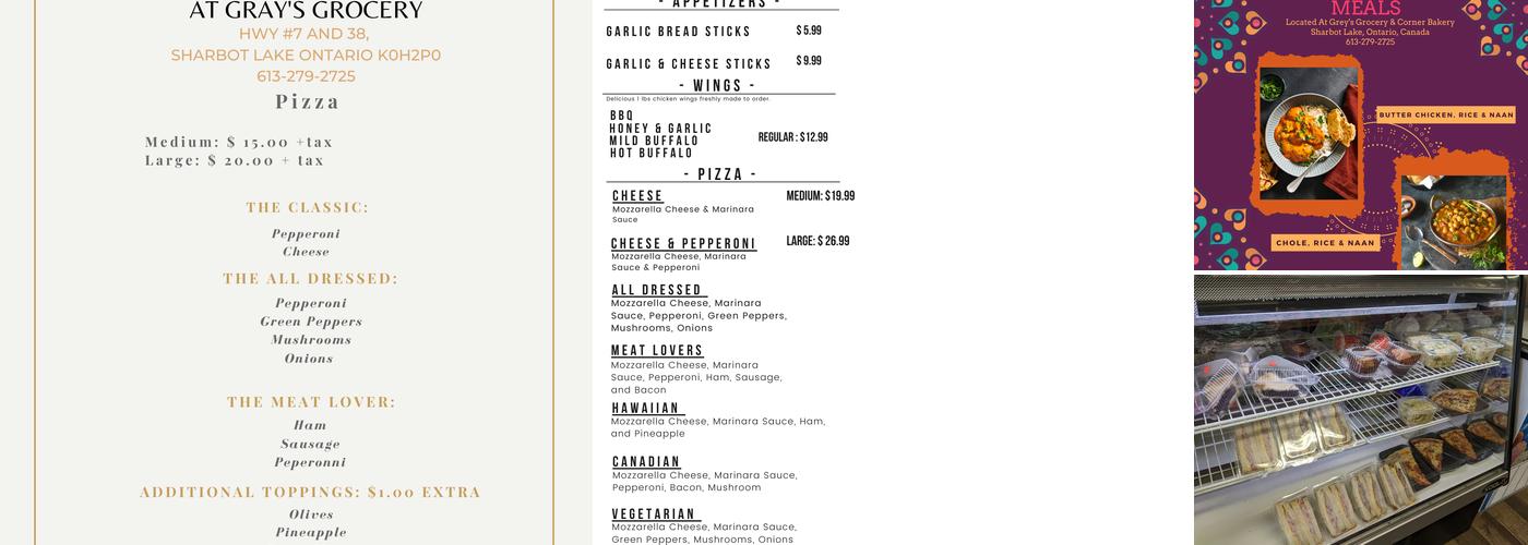 Gray's Grocery & Corner Bakery Menu