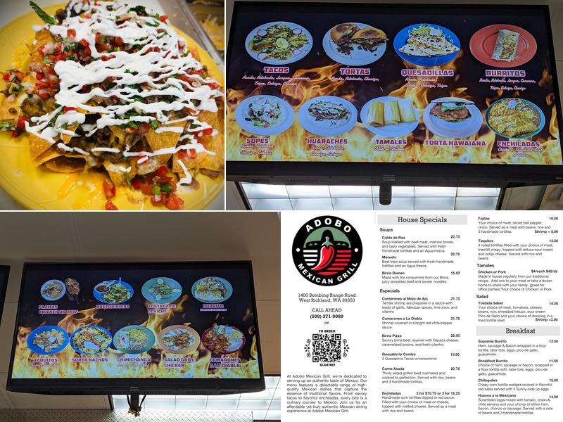 Adobo Mexican Grill Menu