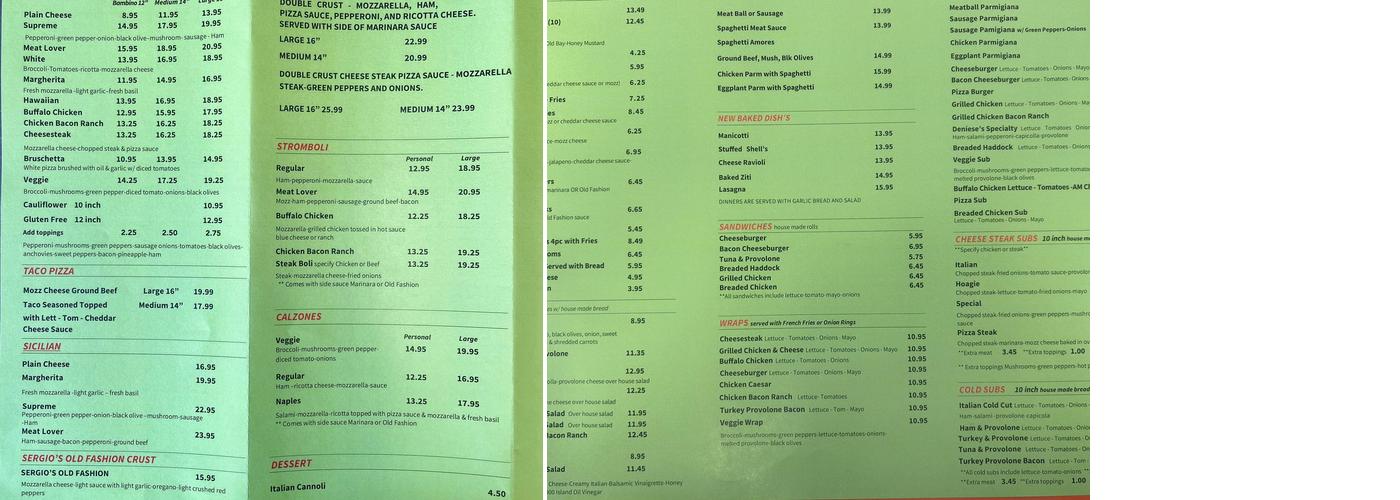 Amores 2 Menu