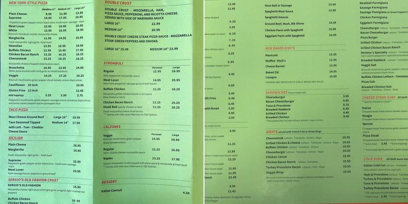 Amores 2 Menu