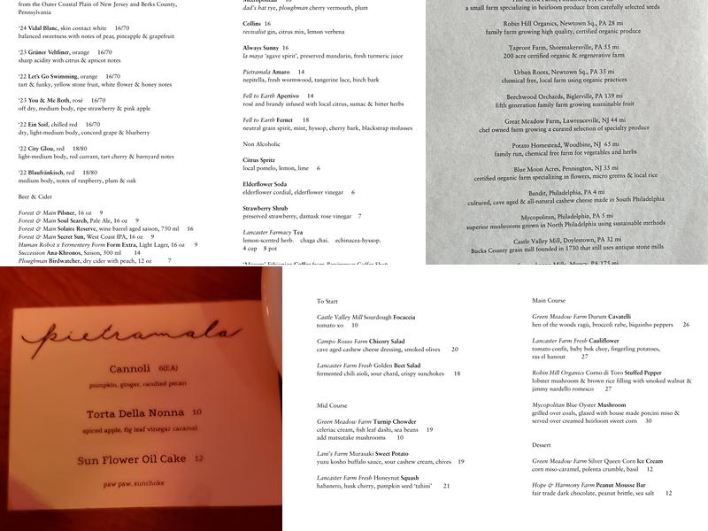 Pietramala Menu