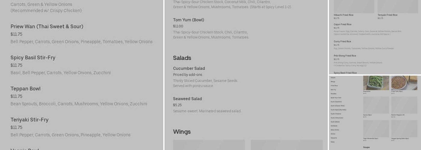 Customs N Curry Menu