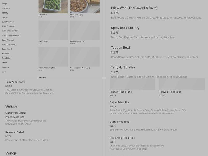 Customs N Curry Menu