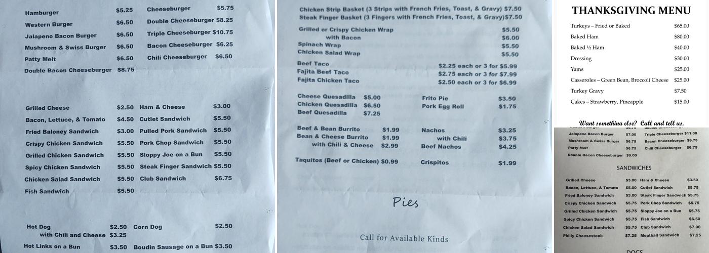 Dragon Ice Menu