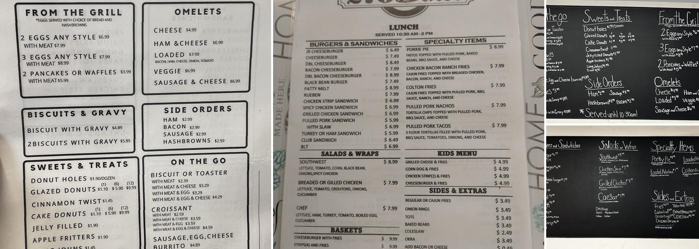 270 Diner Menu