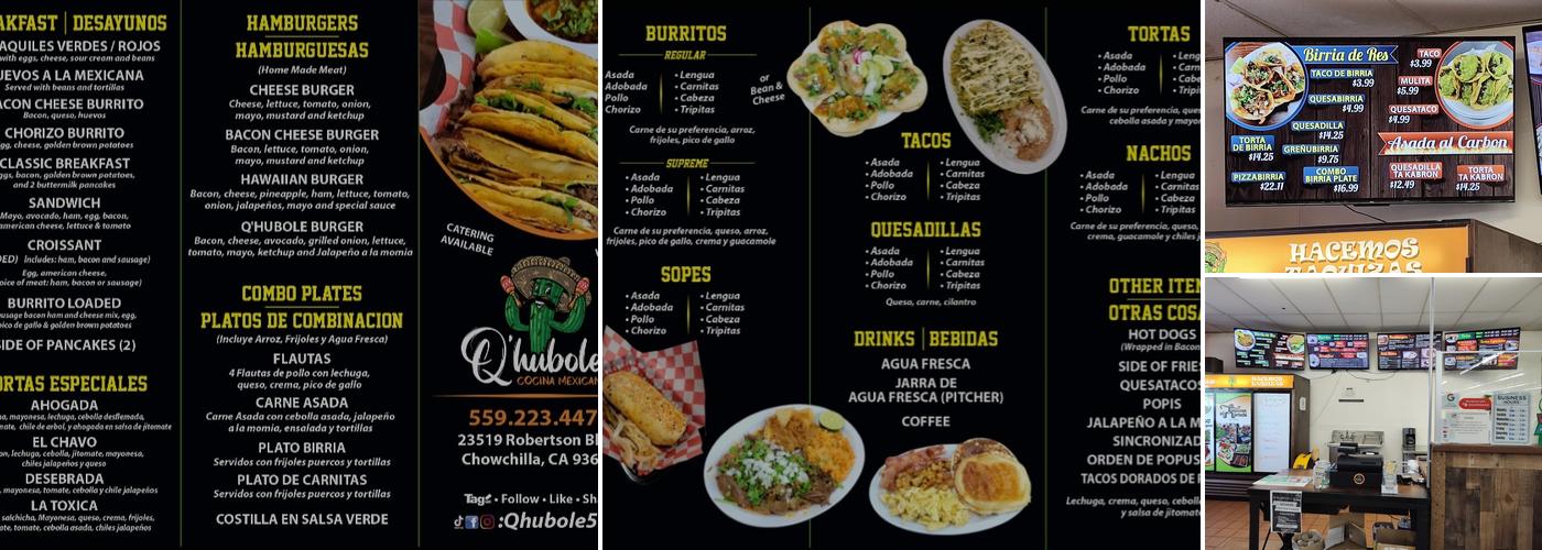 Q'hubole! Menu