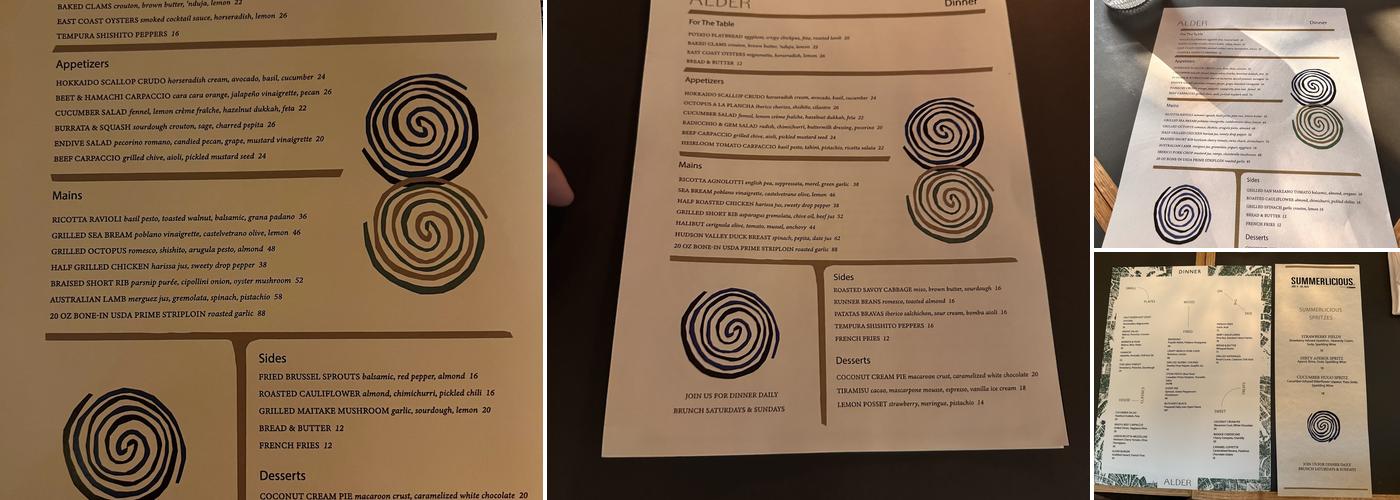 Alder Menu