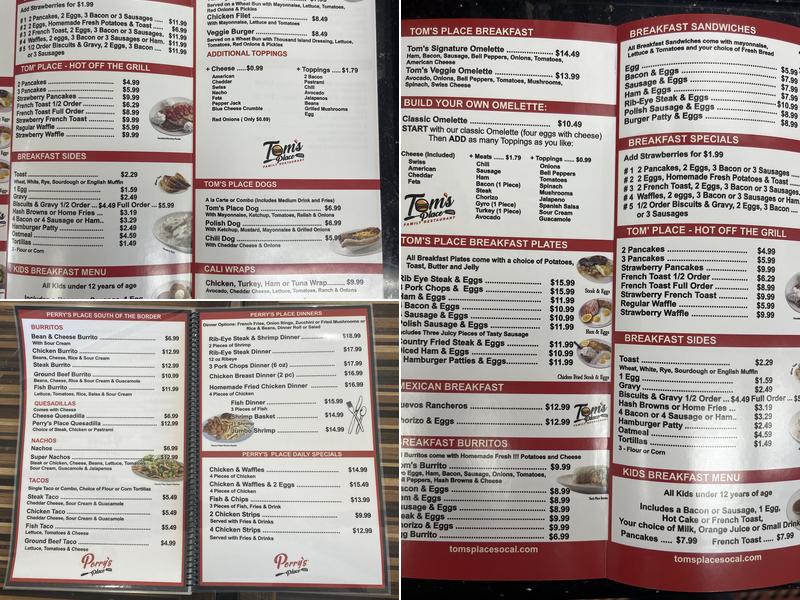 Perry’s Place Menu