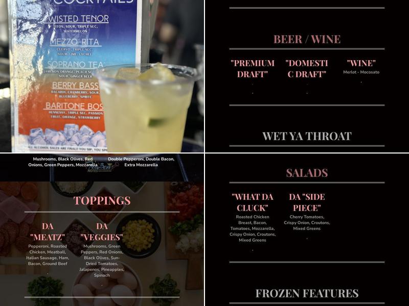 Frozen Notes Pizza & Karaoke Bar Menu