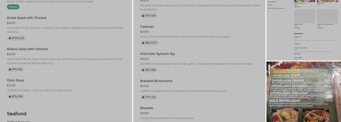 Tex-Mex Restaurant Menu