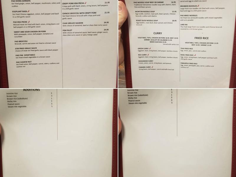 Neung Thai Kitchen Menu