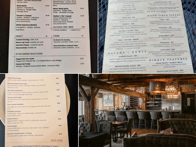 Honsberger Estate Winery, Restaurant and Event Venue Menu