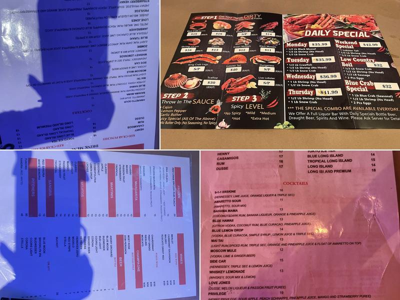 Red Crab Juicy Seafood Menu