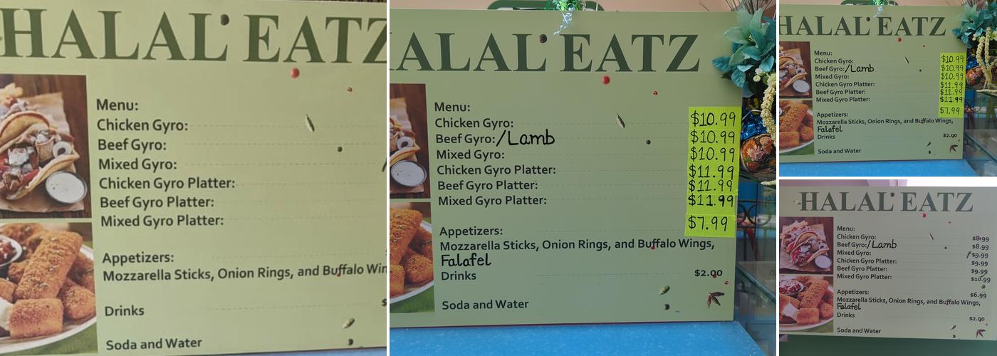 Halal Eatz Menu
