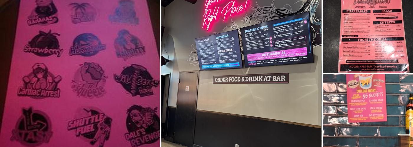 Daiquiri Factory Menu