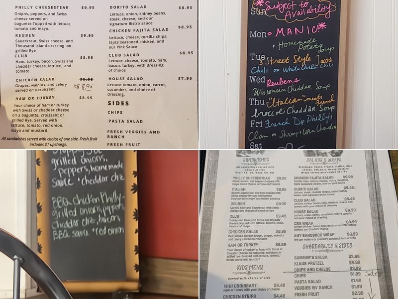 The Square Bistro Menu