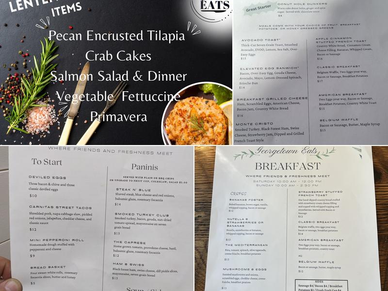 Georgetown Eats Menu