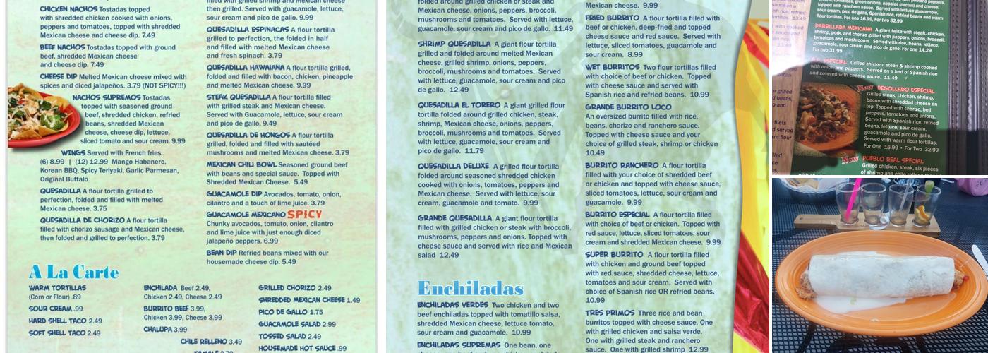 Pueblo Real Menu