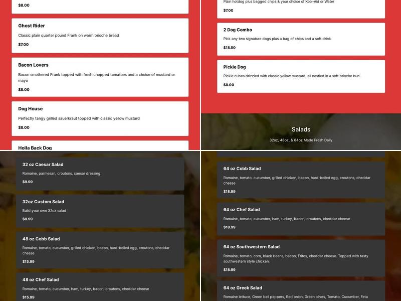 Lettuce Be Frank Menu