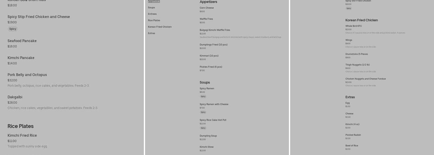 Adalias Kitchen Menu