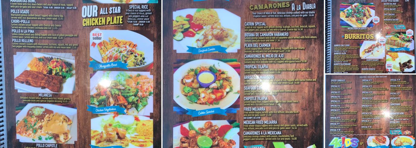 Las Margaritas 2 Menu