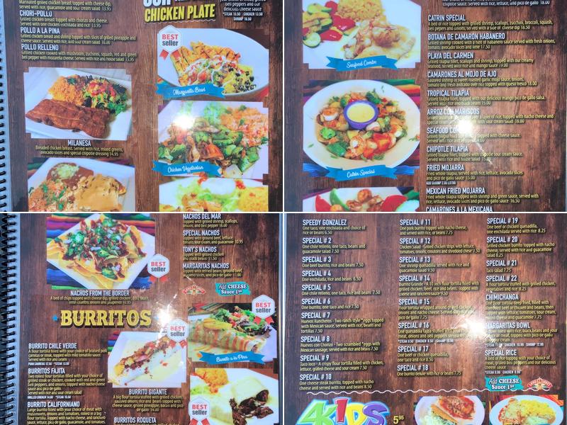 Las Margaritas 2 Menu