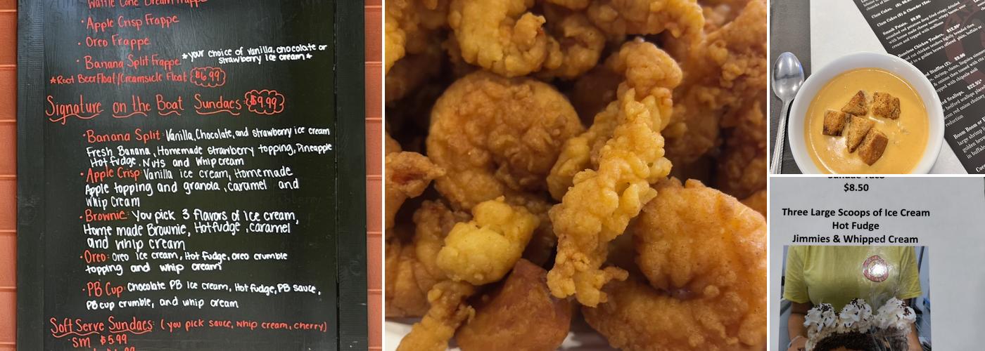 Seafood & Cones Menu