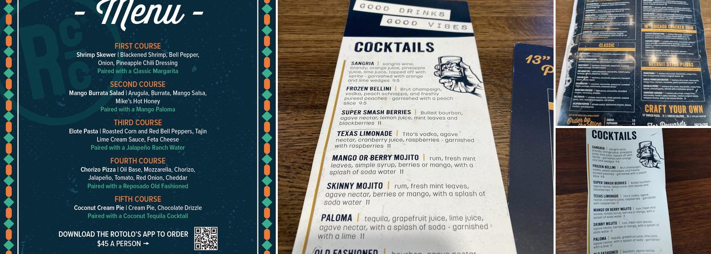 Rotolo's Craft & Crust Menu