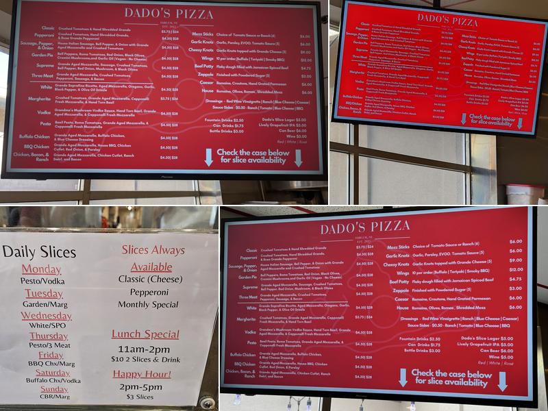 Dado's Pizza OKC Menu
