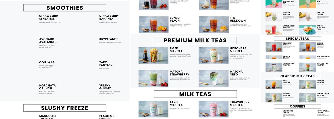 Tastea Temecula Menu