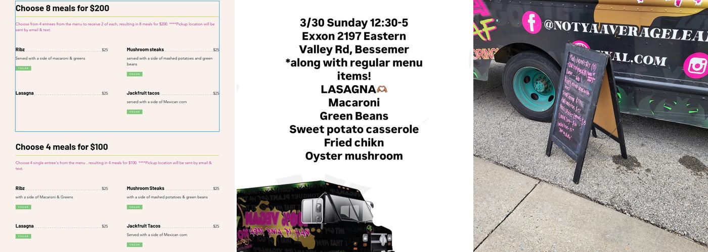 Not Ya Average Leaf Menu