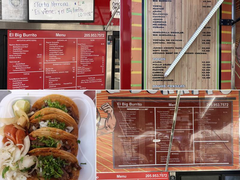 TACO TRUCK EL BIG BURRITO Menu